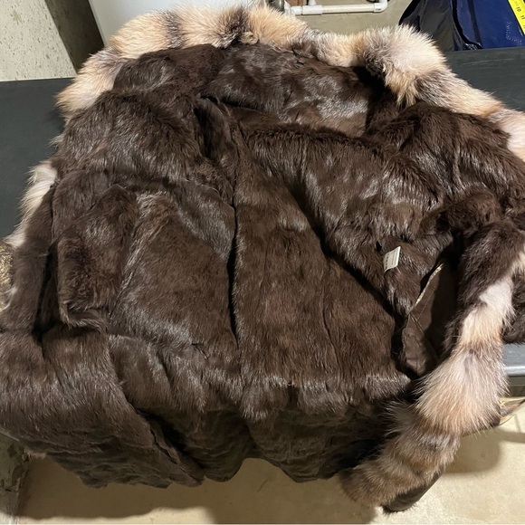 Pellessimo Paris Fur Coat Rabbit Fox Full Length Fully Lined Metallic Women’s S - Picture 11 of 15